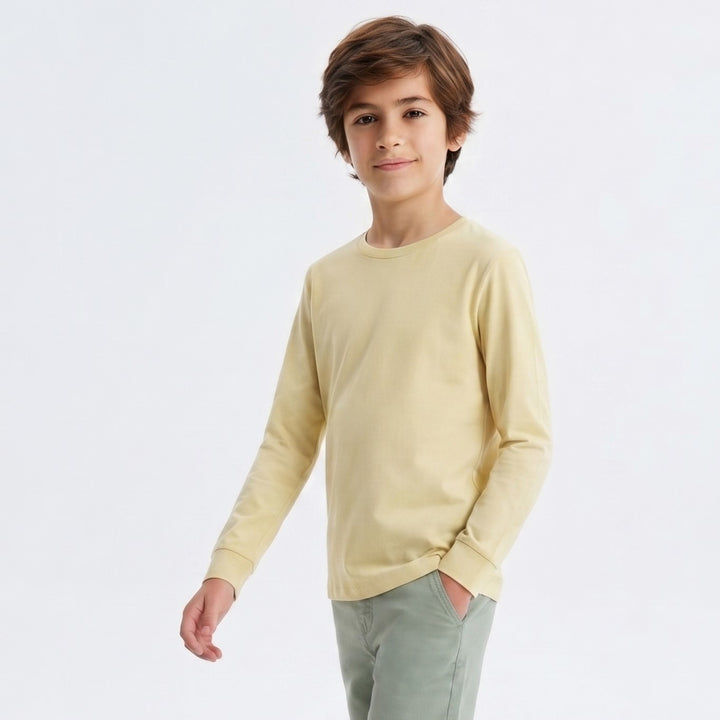 Boys' Essential Long-Sleeve Crewneck Tee