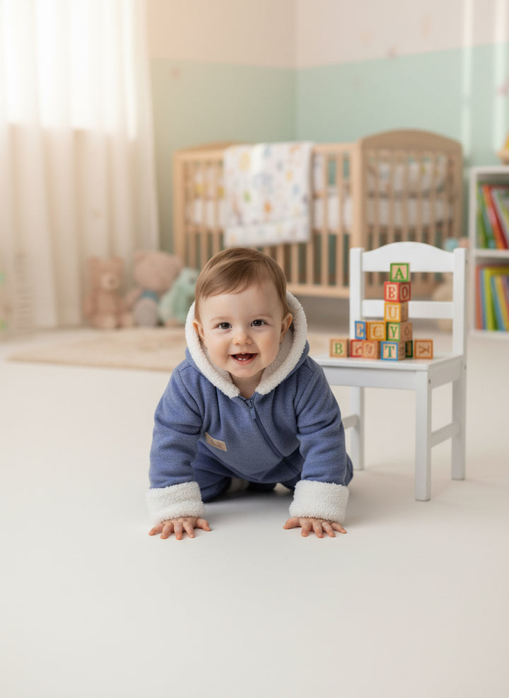 Cozy Teddy Fleece Baby Jumpsuit