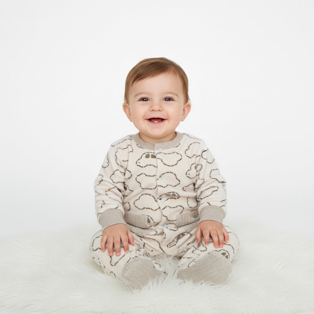 Car Outline Footed Sleepsuit