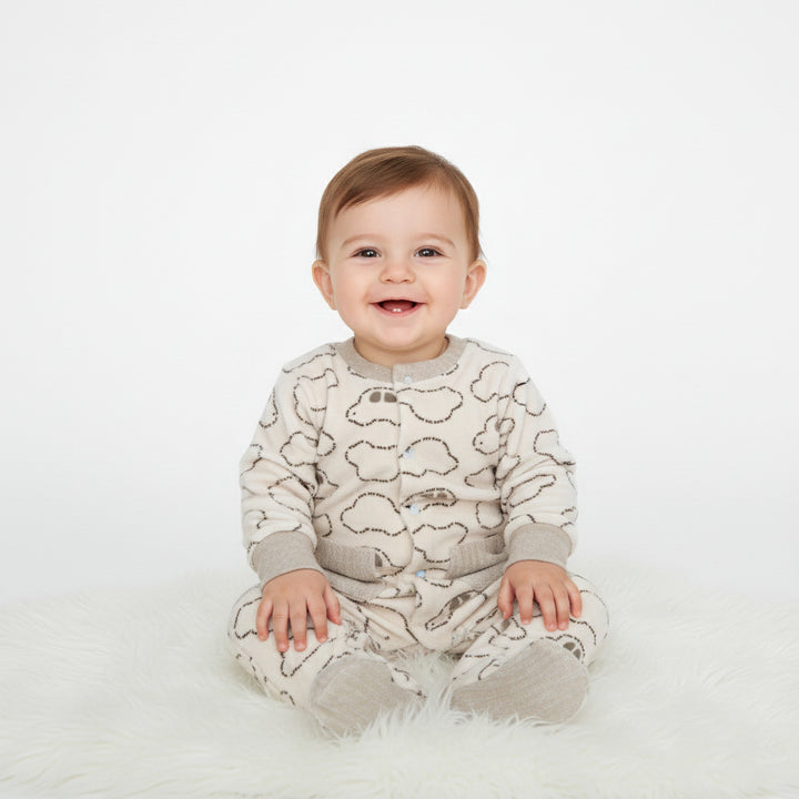 Car Outline Footed Sleepsuit