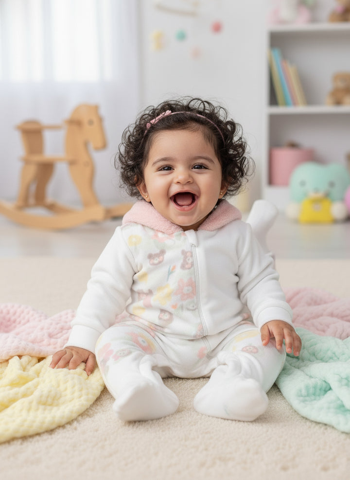 Fleece Bear Hooded Coverall