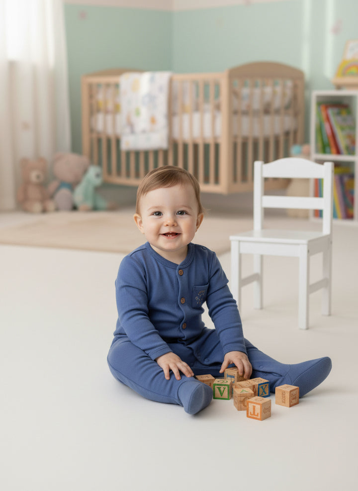 Heart Patch Ribbed Romper