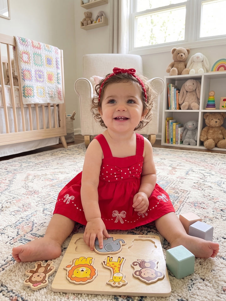 Ruby Red Dotted Bow Dress