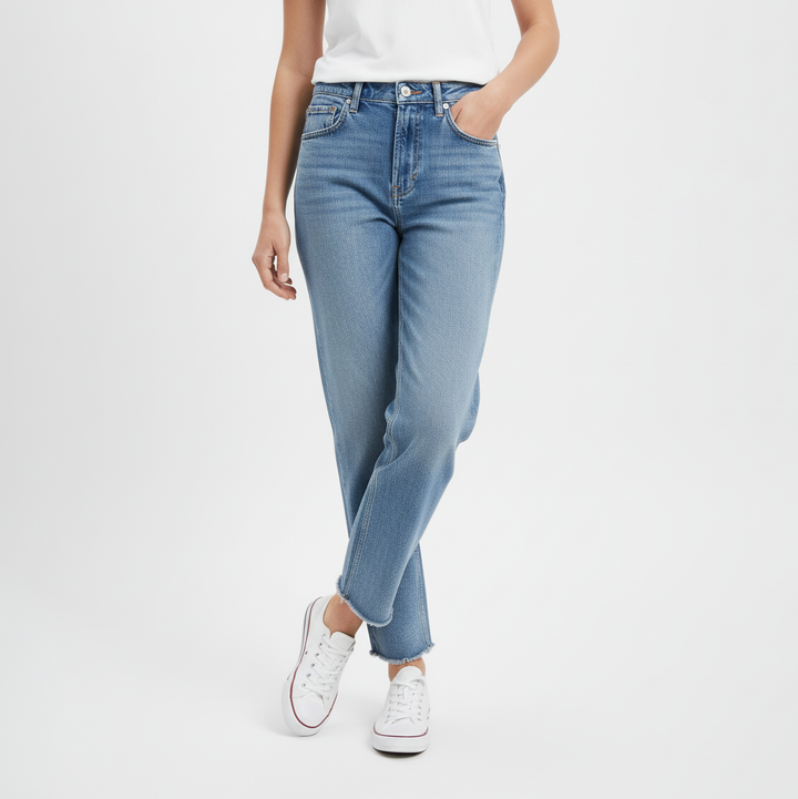 Vintage-Wash Mom Jeans