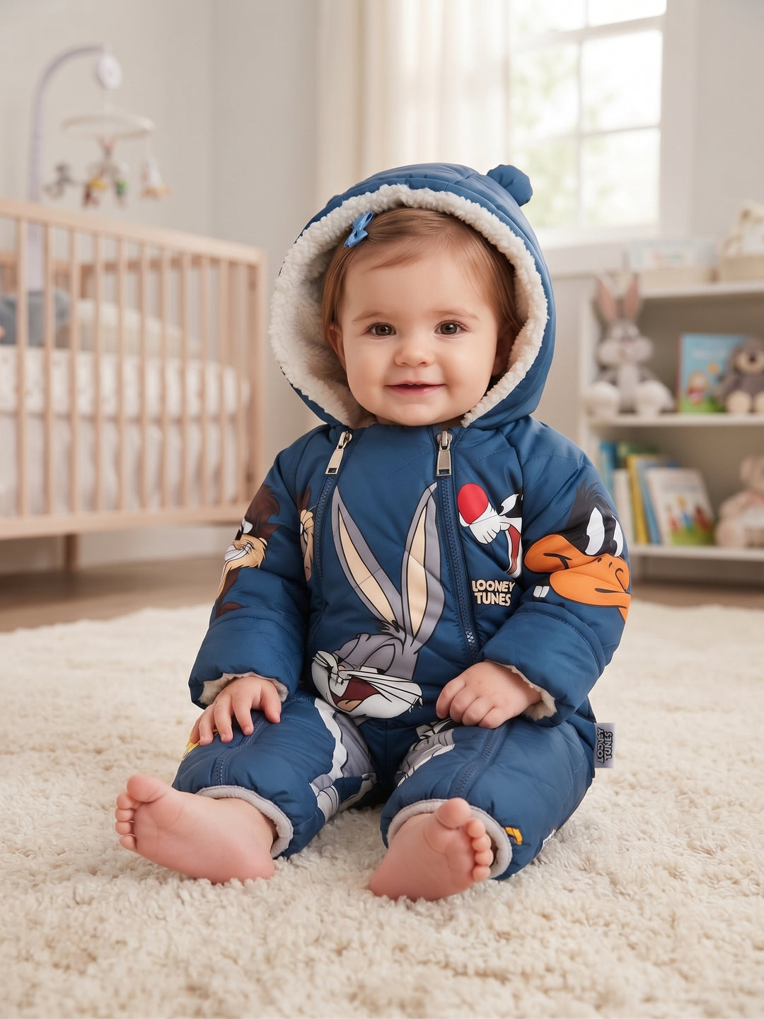 Looney Tunes Character Dual-Zip Baby Snowsuit