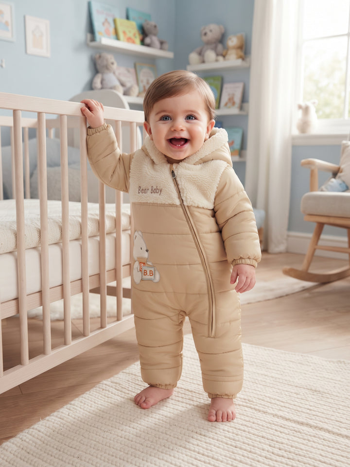 Cozy Bear Padded Baby Snowsuit