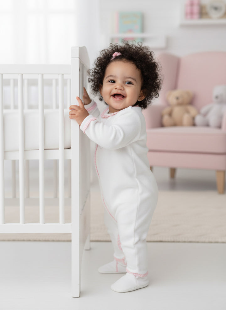 Cute Bear Trim Sleepsuit