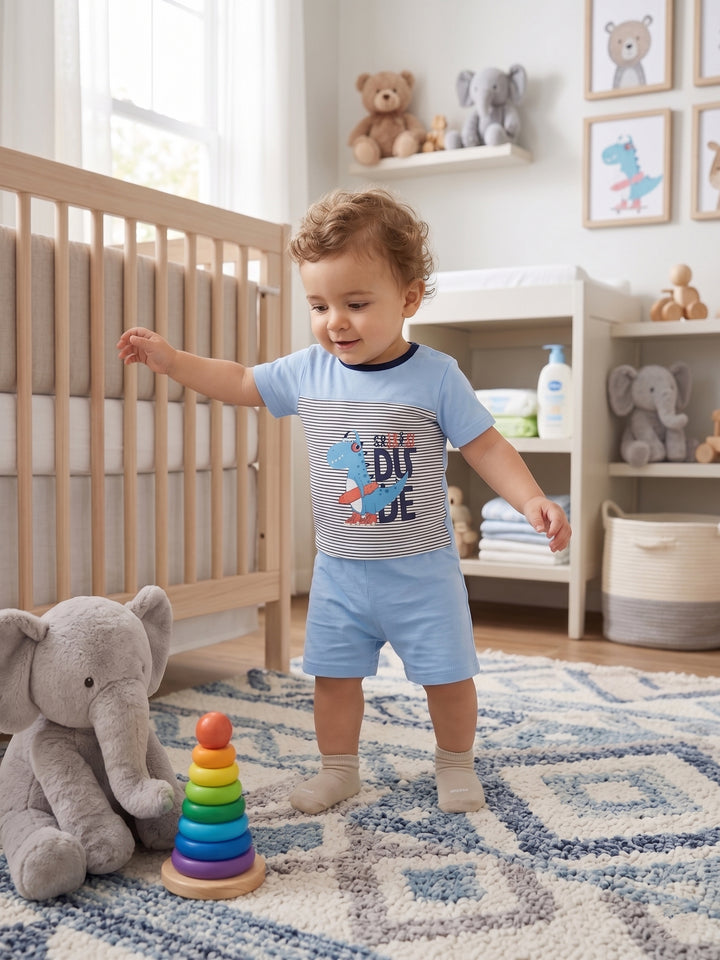 Skate Dino Baby Short Romper