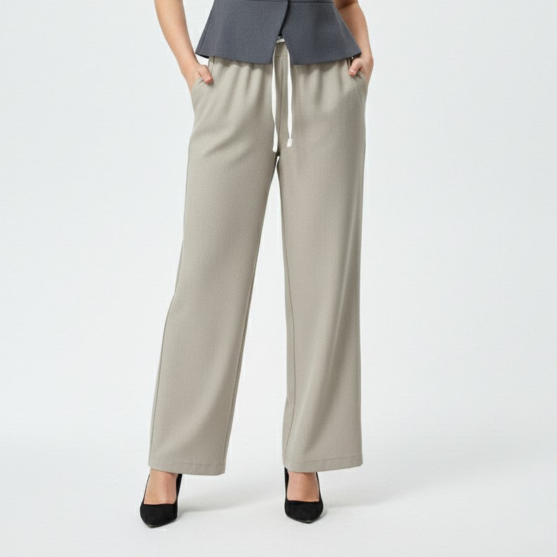 Relaxed Drawstring Palazzo Pants