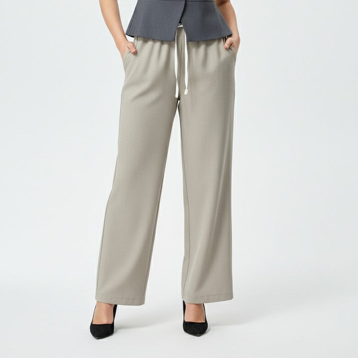 Relaxed Drawstring Palazzo Pants