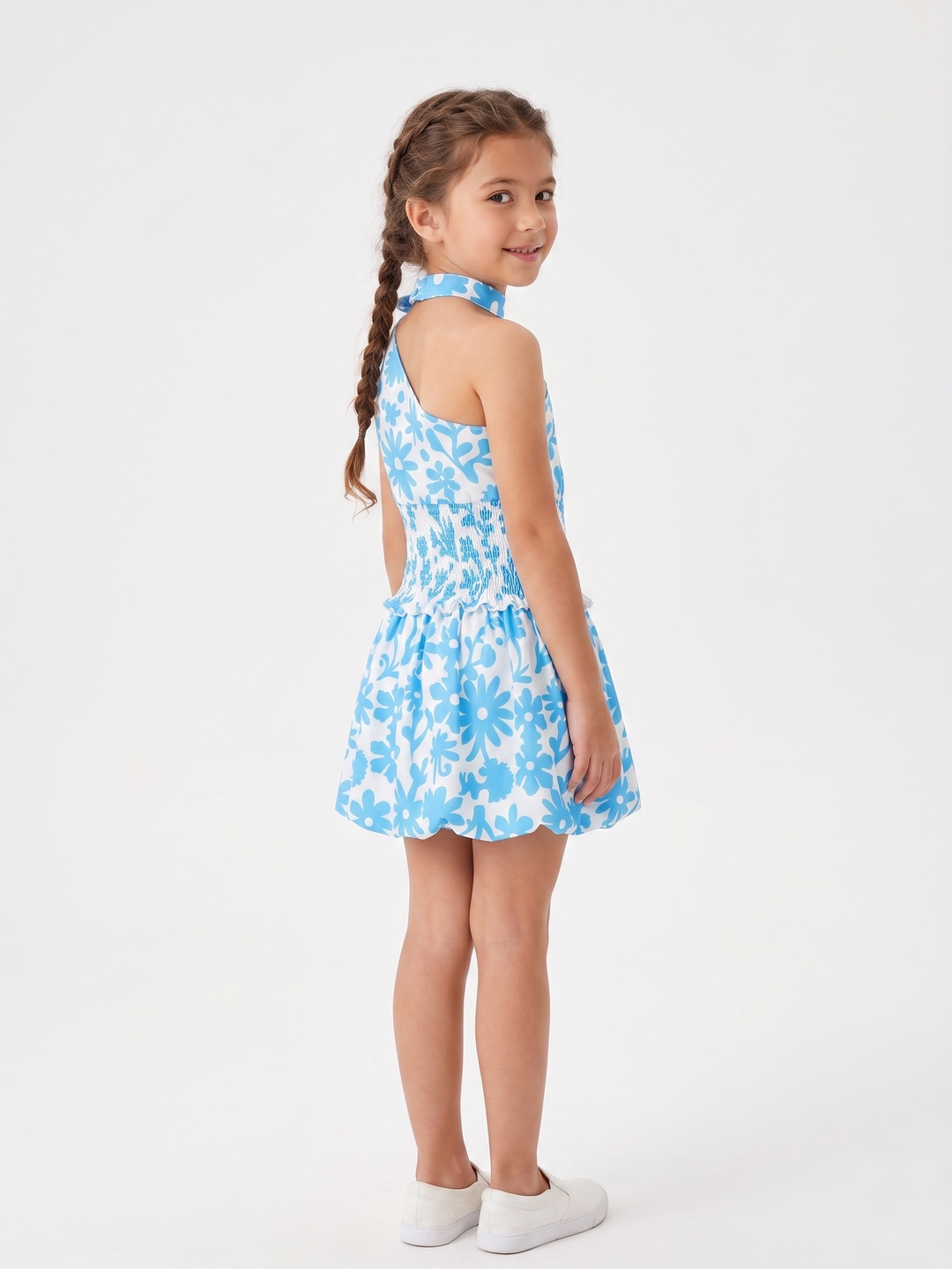 Floral Bloom One-Shoulder Bubble Dress