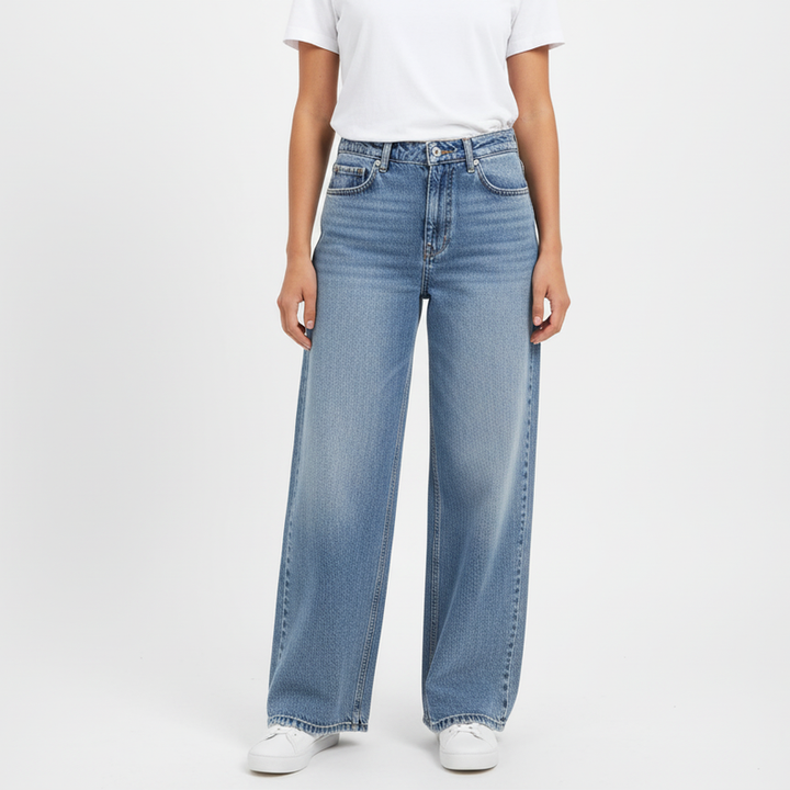 High-Waist Wide-Leg Jeans