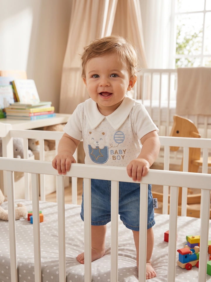 Coastal Breeze Printed Cotton Romper