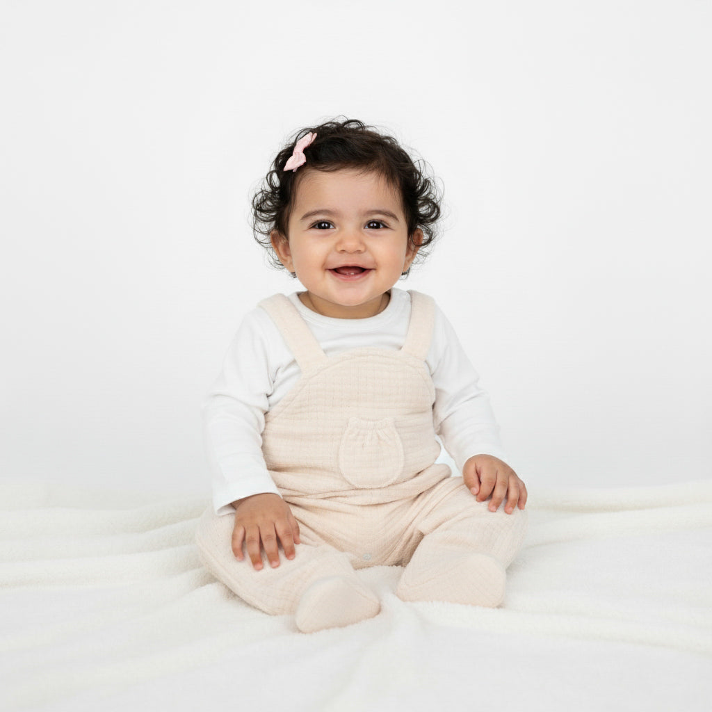 Quilted Baby Dungarees