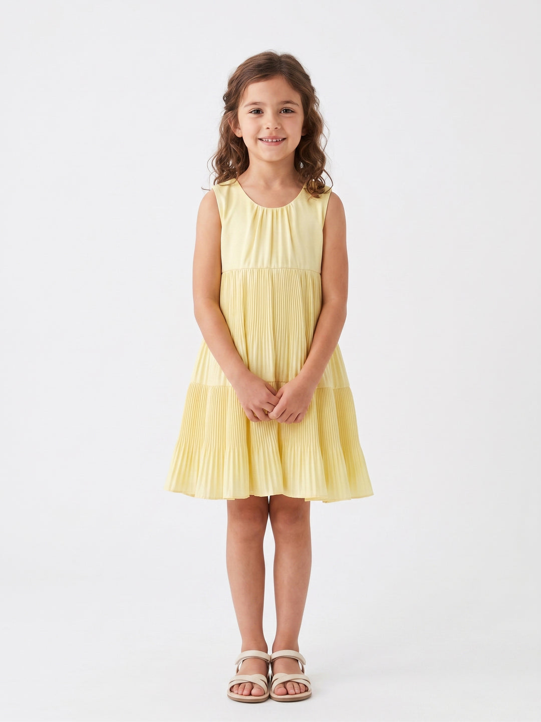 Summer Pleated Party Tiered Dress