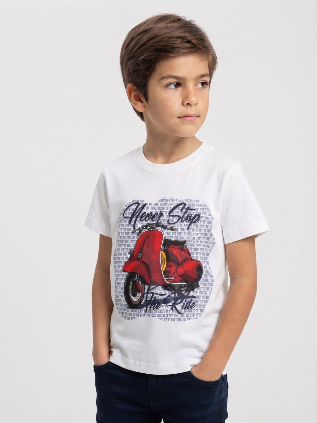 Boys' "Never Stop the Ride" Scooter Graphic T-Shirt