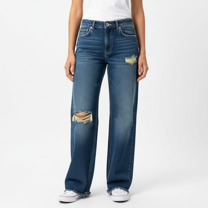 Baggy Fit Ripped Jeans