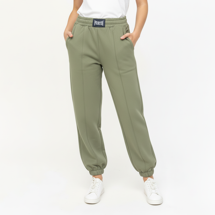 Tracksuit Bottoms with Front Seam