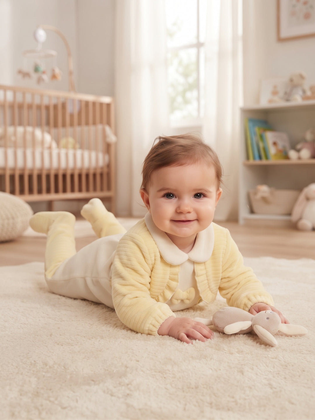 Sweet Kitten Layered Baby Sleepsuit