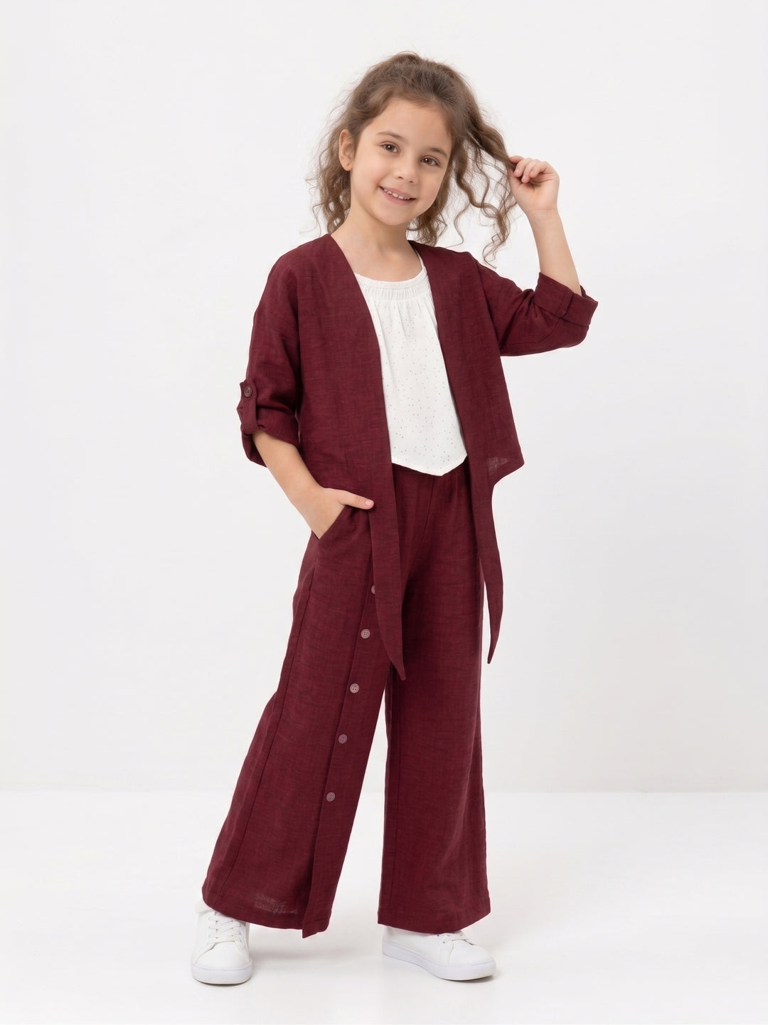 Summer Breeze Crinkle Textured 3-Piece Co-Ord Set