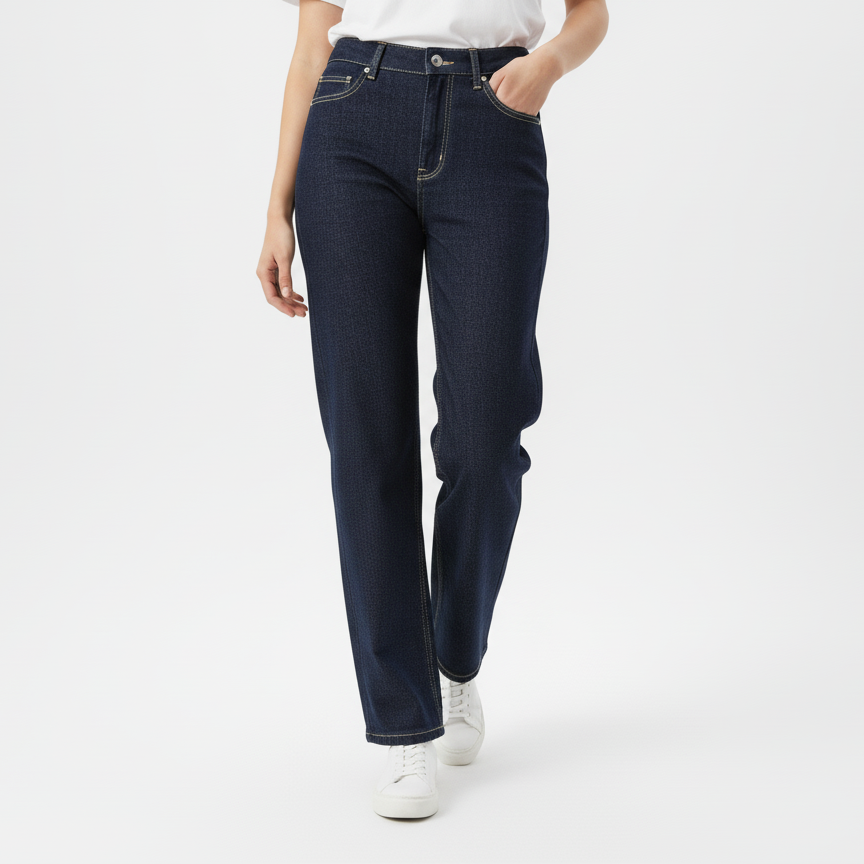 High-Waisted Wide-Leg Jeans
