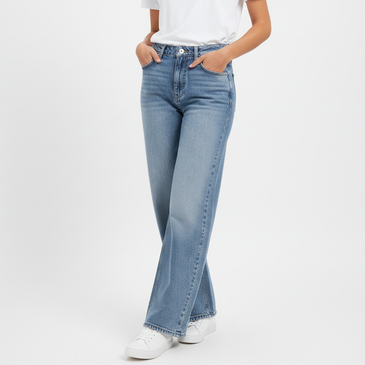 High-Waist Wide-Leg Jeans