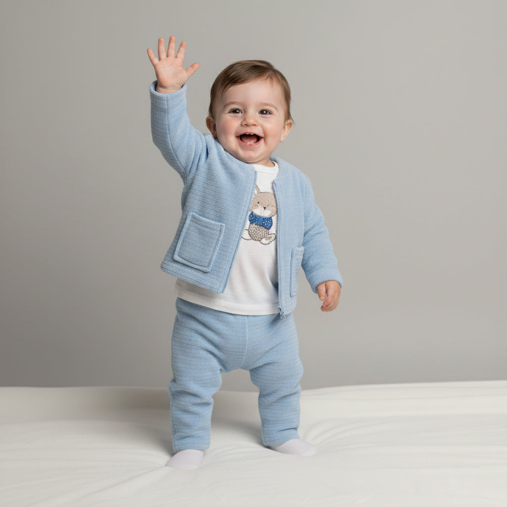 Ribbed Velour Bunny Set