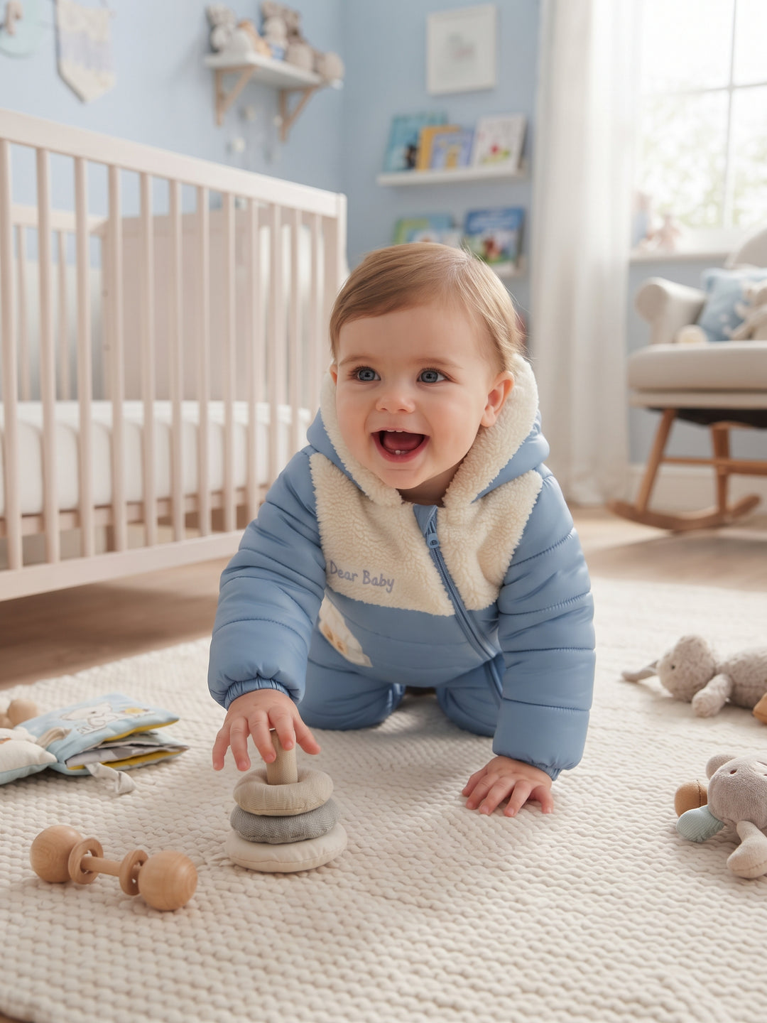 Cozy Bear Padded Baby Snowsuit