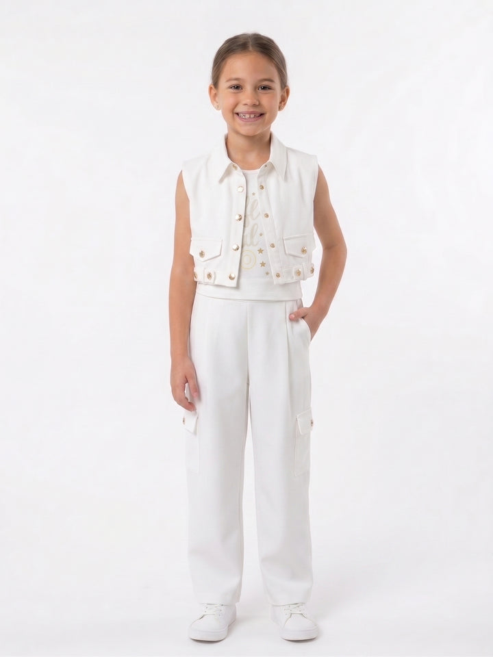 Chic Sleeveless Cargo Set