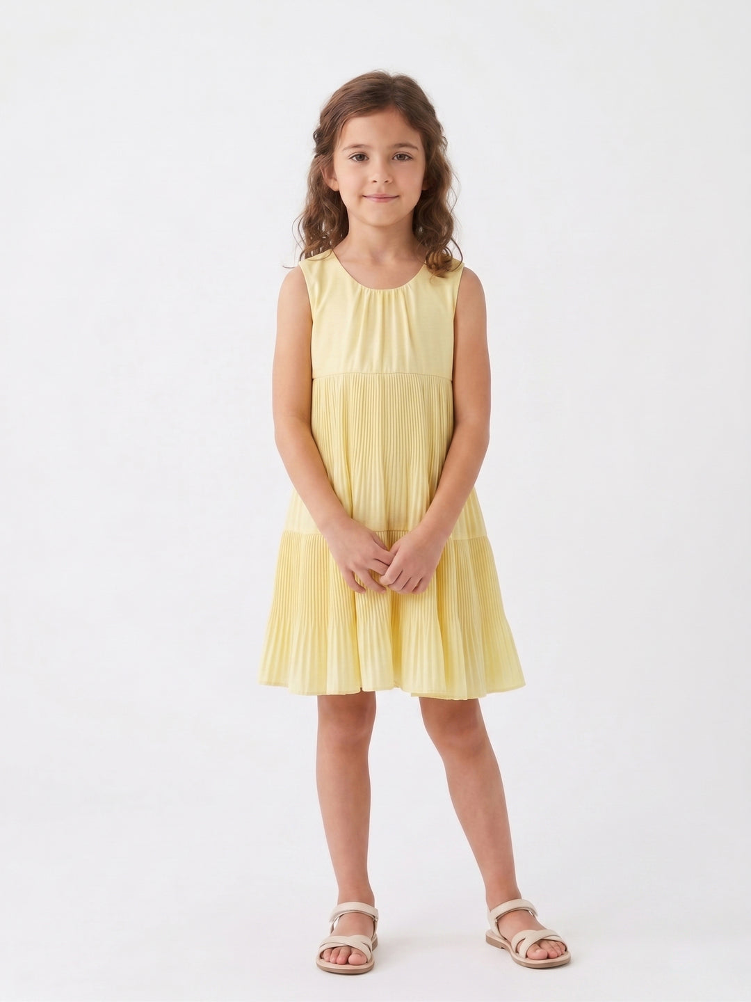 Summer Pleated Party Tiered Dress