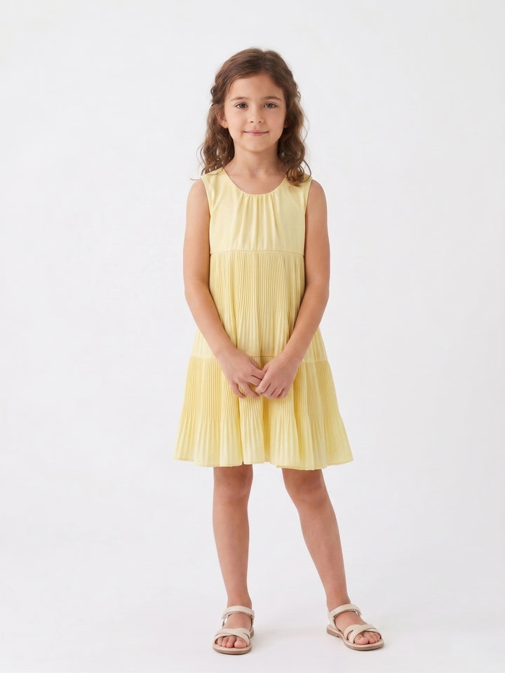 Summer Pleated Party Tiered Dress