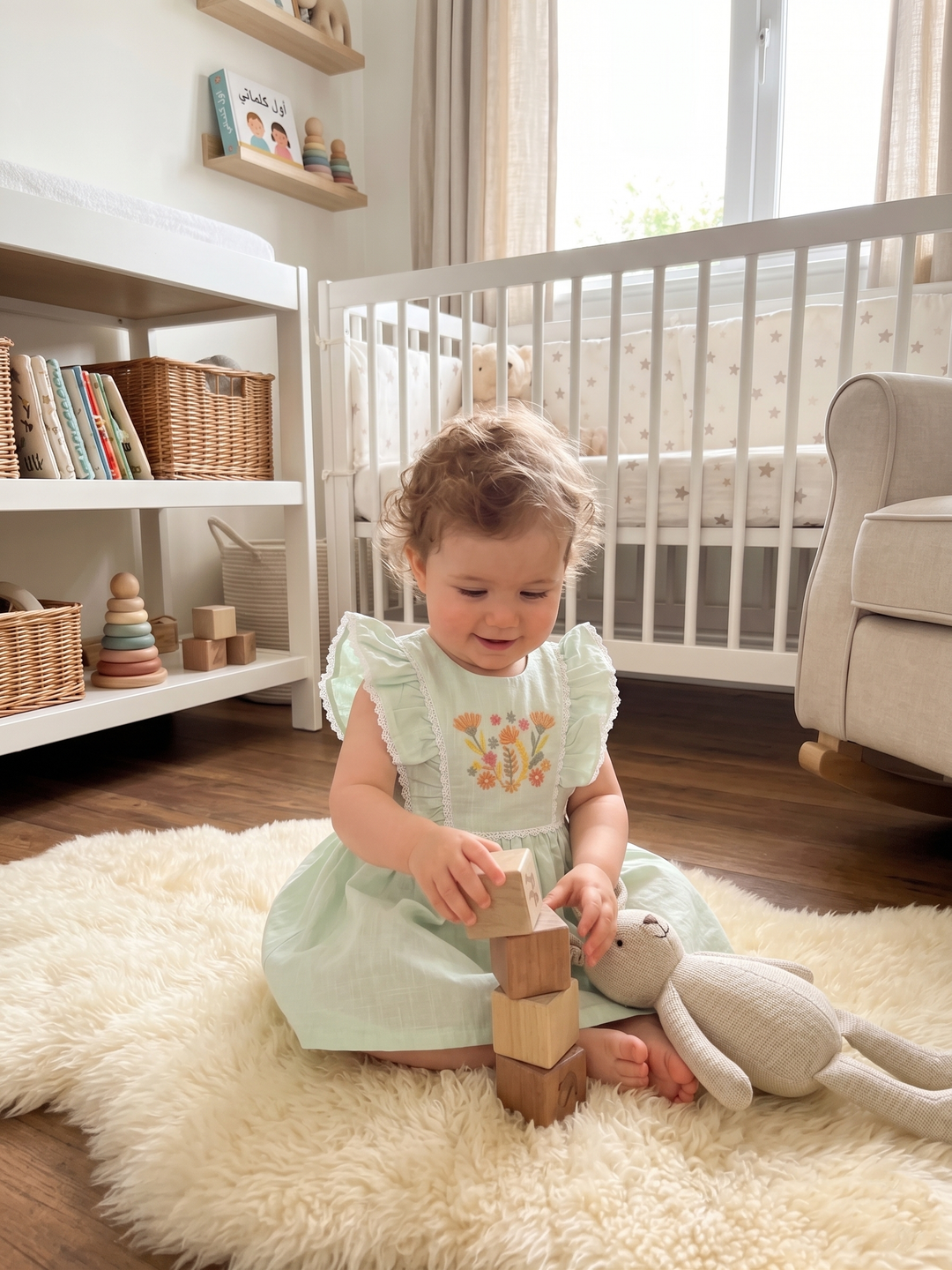 Product Name: Bella Floral Embroidered Pinafore Dress