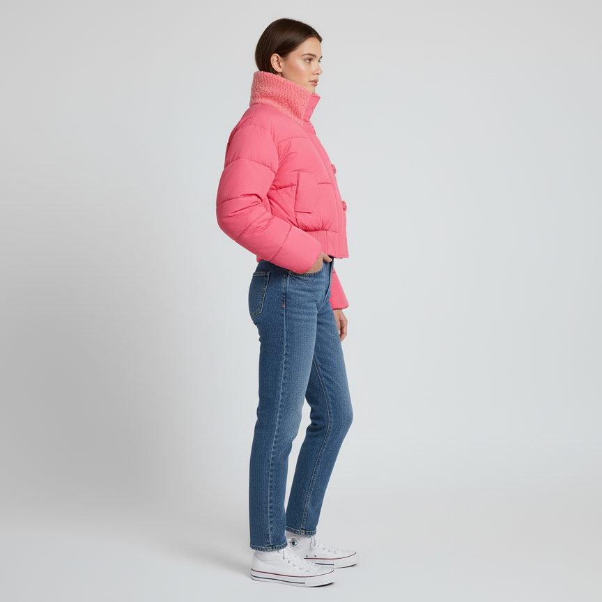 Statement High-Neck Puffer Jacket
