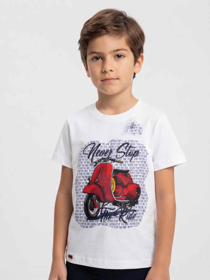 Boys' "Never Stop the Ride" Scooter Graphic T-Shirt
