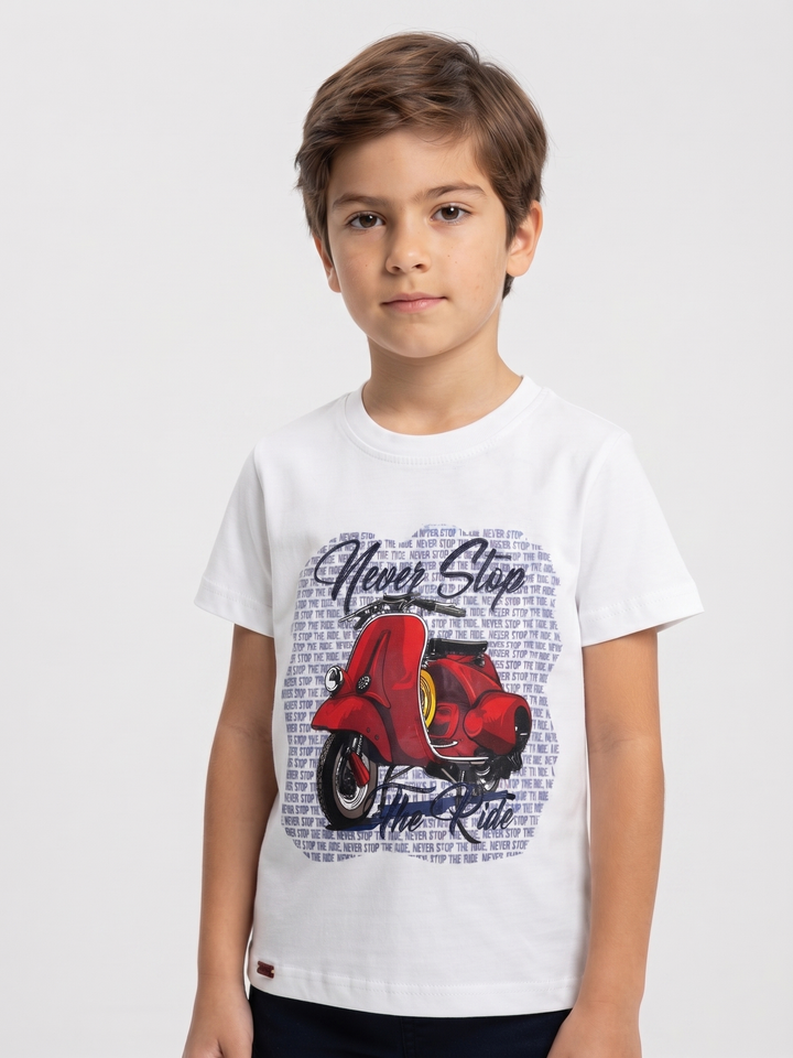 Boys' "Never Stop the Ride" Scooter Graphic T-Shirt