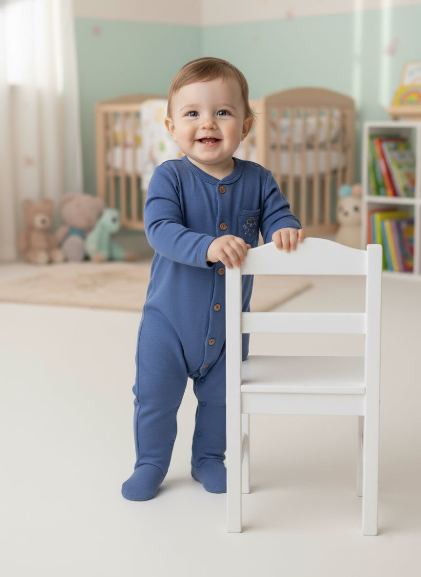 Heart Patch Ribbed Romper