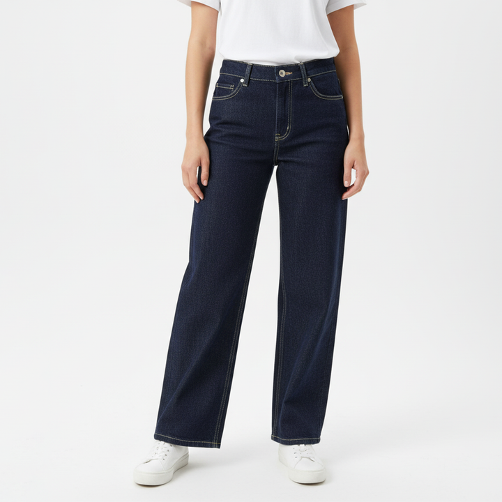 High-Waisted Wide-Leg Jeans