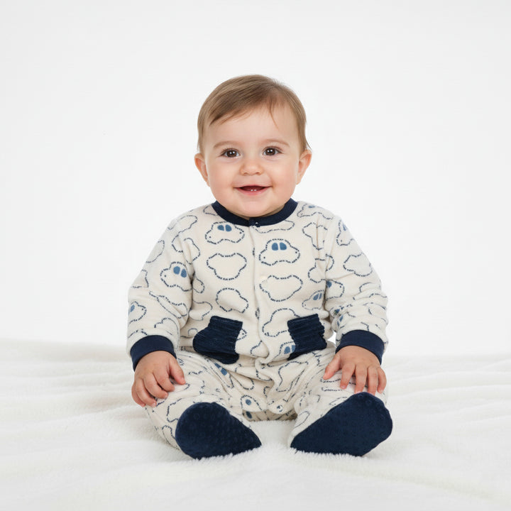 Car Outline Footed Sleepsuit