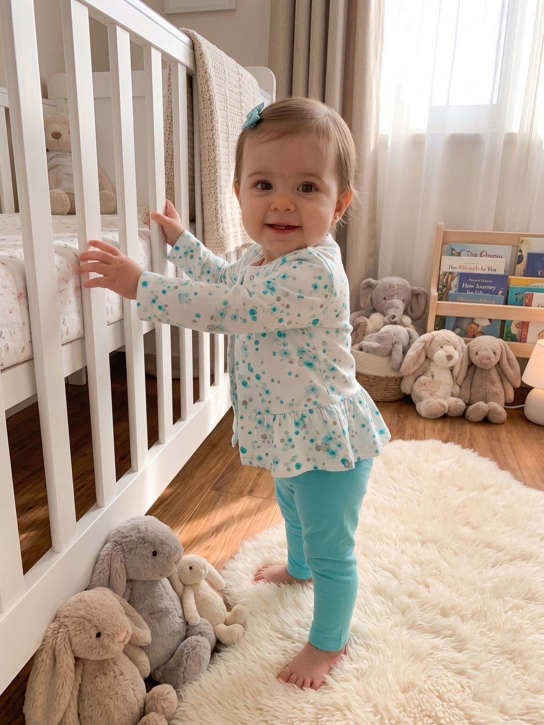 Charming Floral Muslin Romper Set