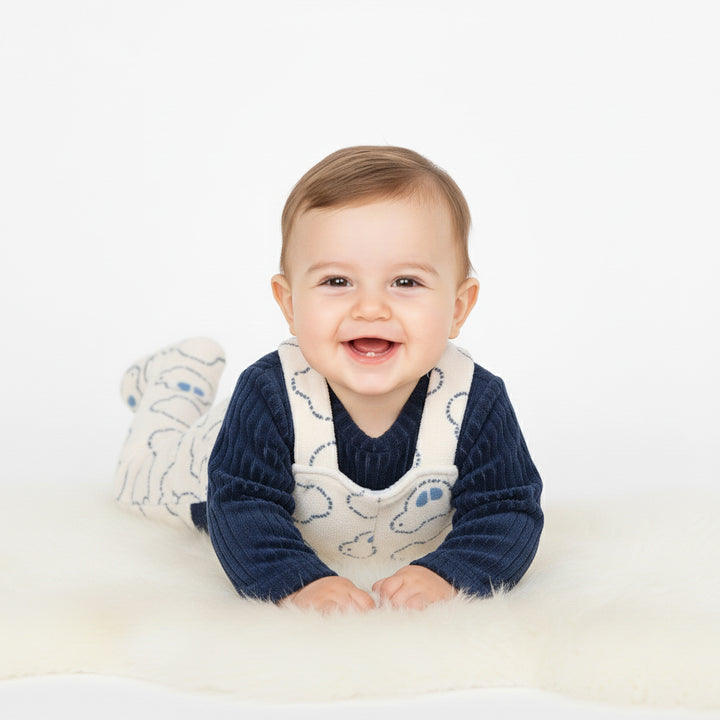 Car Footed Overall & Ribbed Top Set