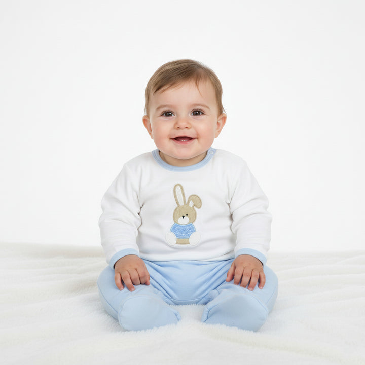 Bunny Top & Ribbed Footie Set