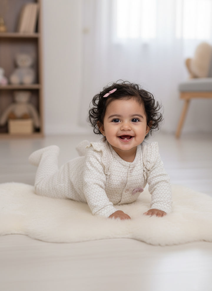 Ruffle Shoulder Sleepsuit