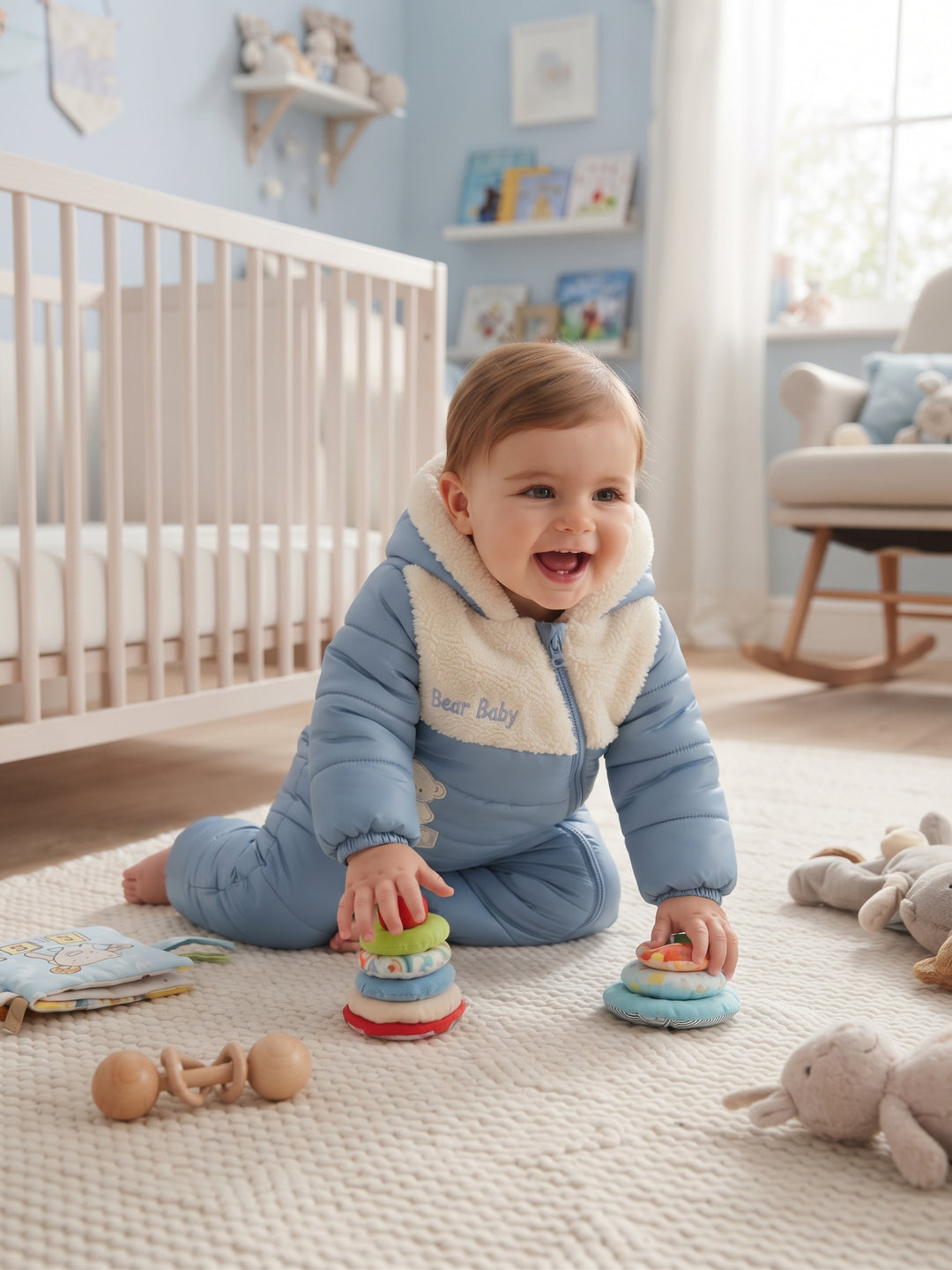 Cozy Bear Padded Baby Snowsuit