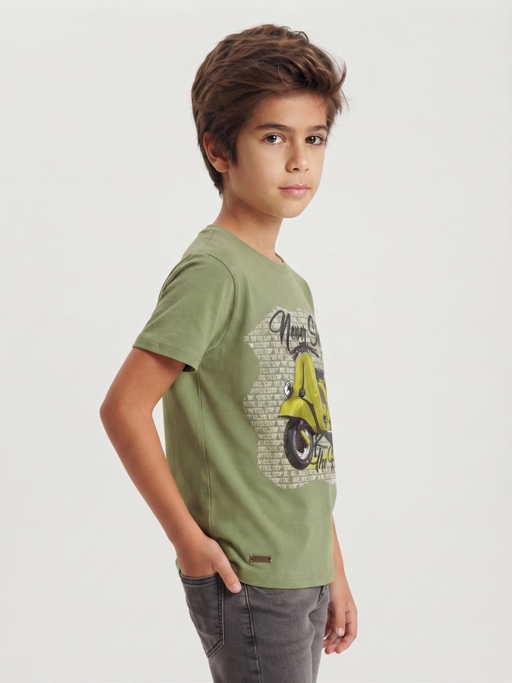 Boys' "Never Stop the Ride" Scooter Graphic T-Shirt