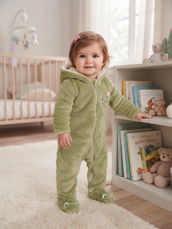 Cute Cactus Plush Hooded Baby Onesie