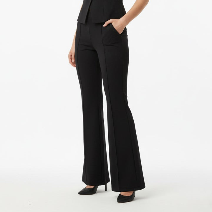 Elegant Wide-Leg Trousers with Front Seam