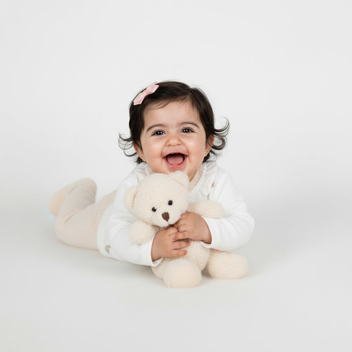 Floral Embroidered Ruffle Top & Footed Pants Set