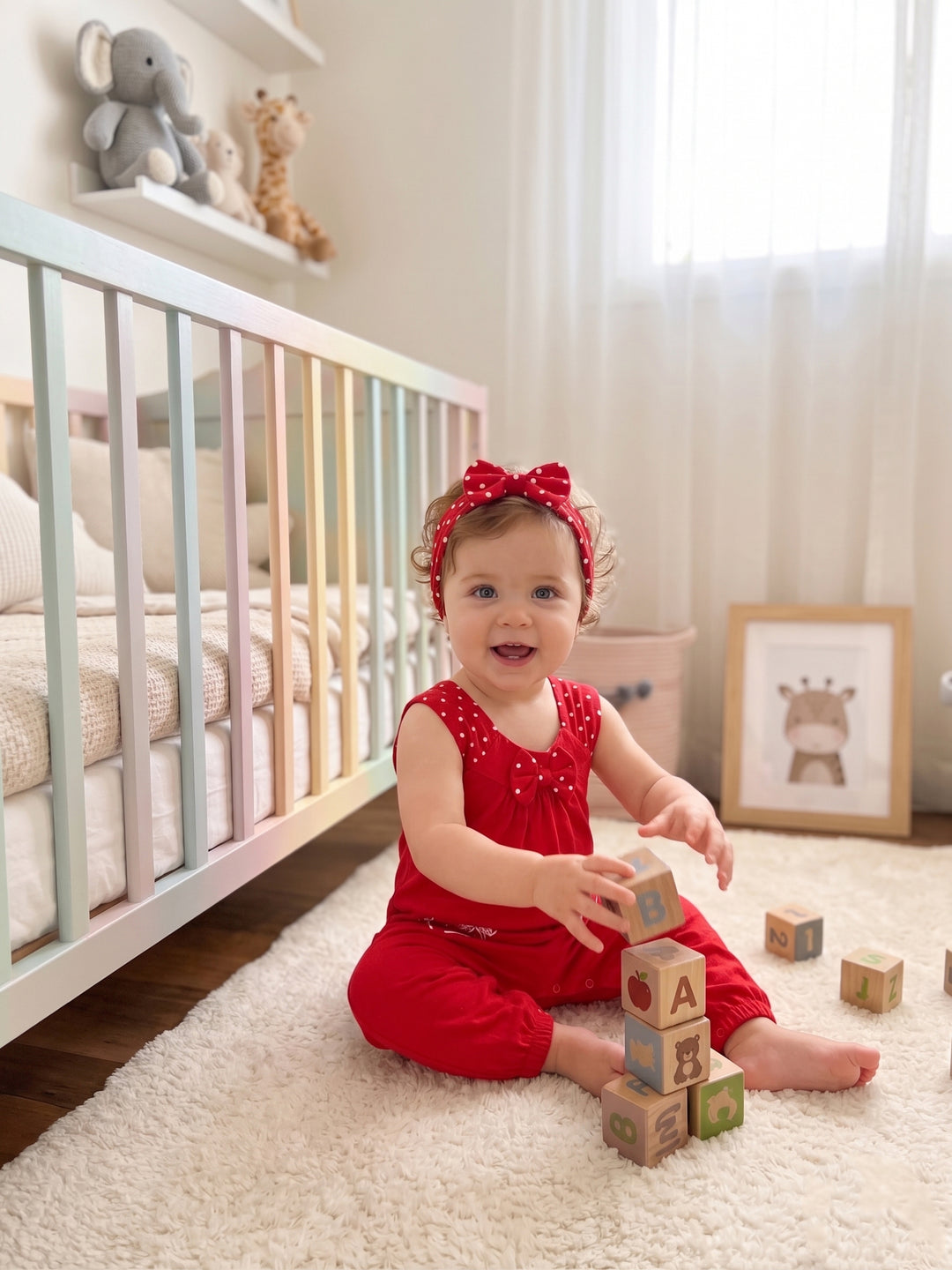 Sweetheart Ruby Polka Dot Jumpsuit Set
