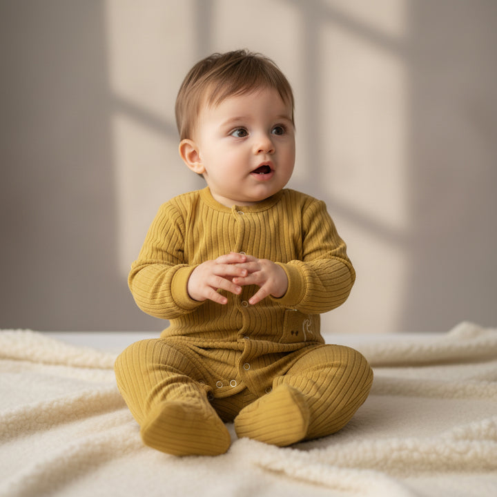 Ribbed Footie Pajamas