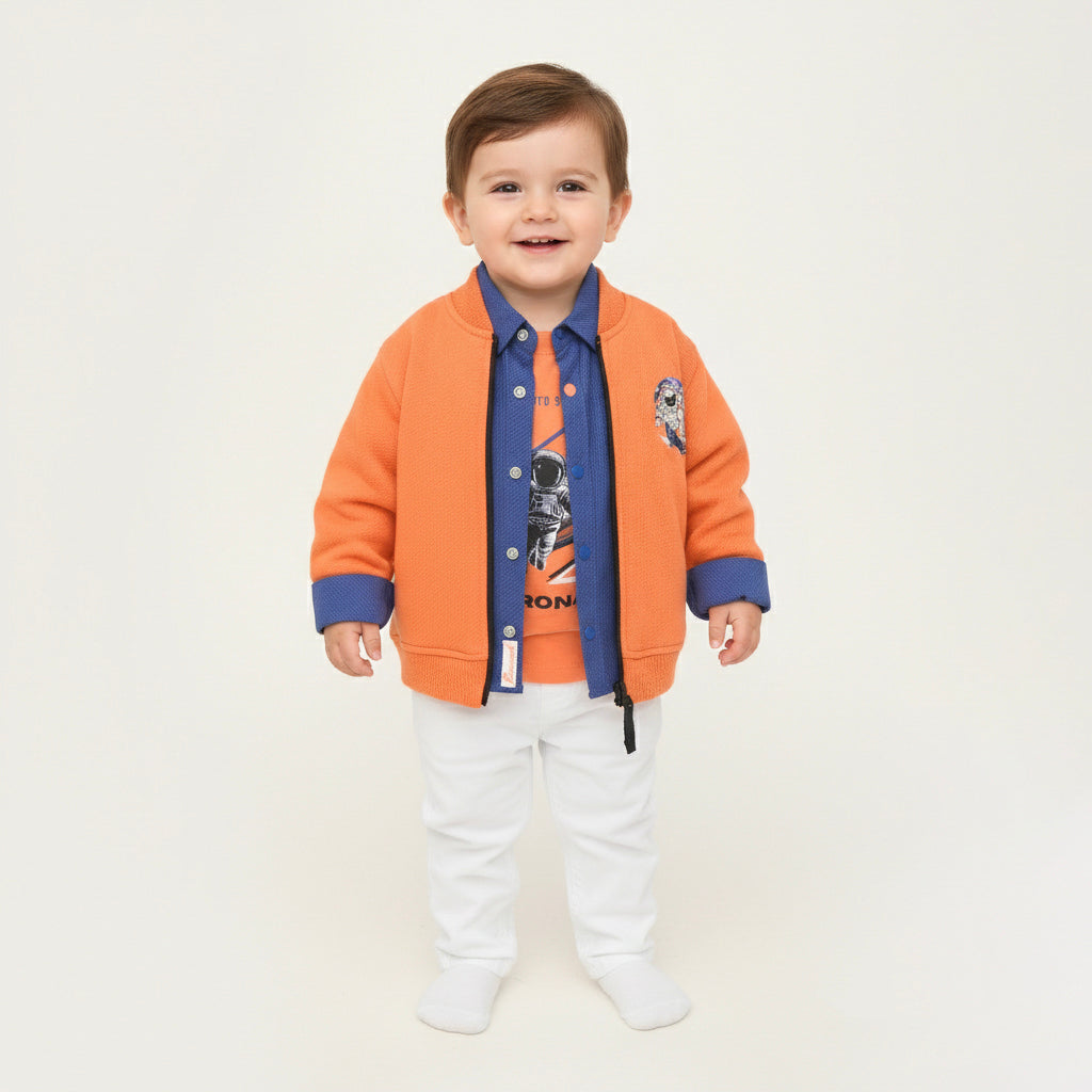 Skate in Space Orange Bomber Set